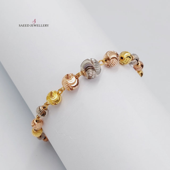 21K Gold Luxury Balls Bracelet by Saeed Jewelry - Image 1