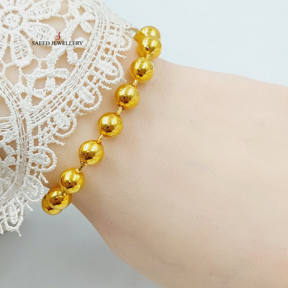 21K Gold Luxury Balls Bracelet by Saeed Jewelry - Image 2