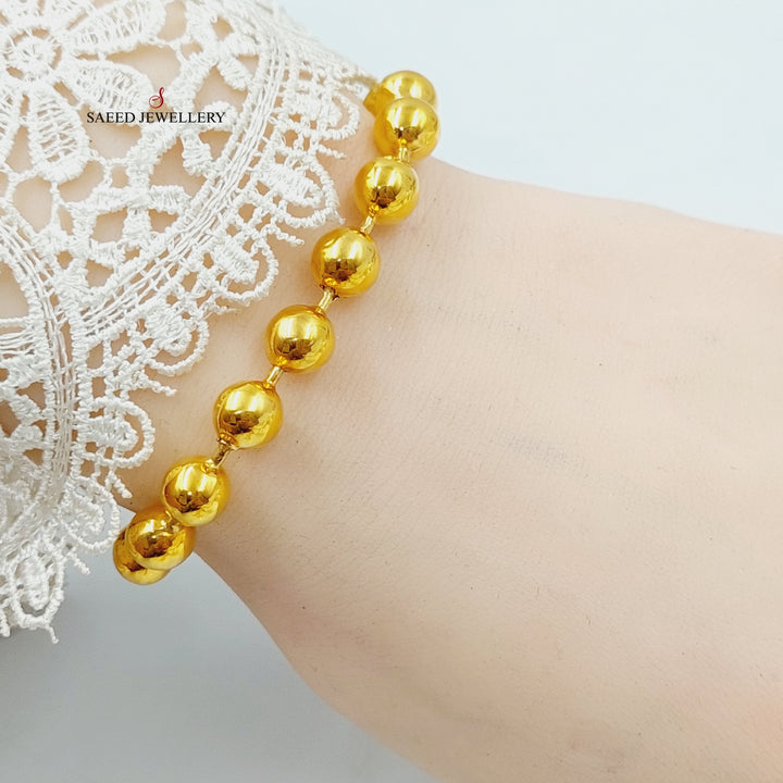 Luxury Bead Bracelet Made Of 21K Yellow Gold by Saeed Jewelry-27679