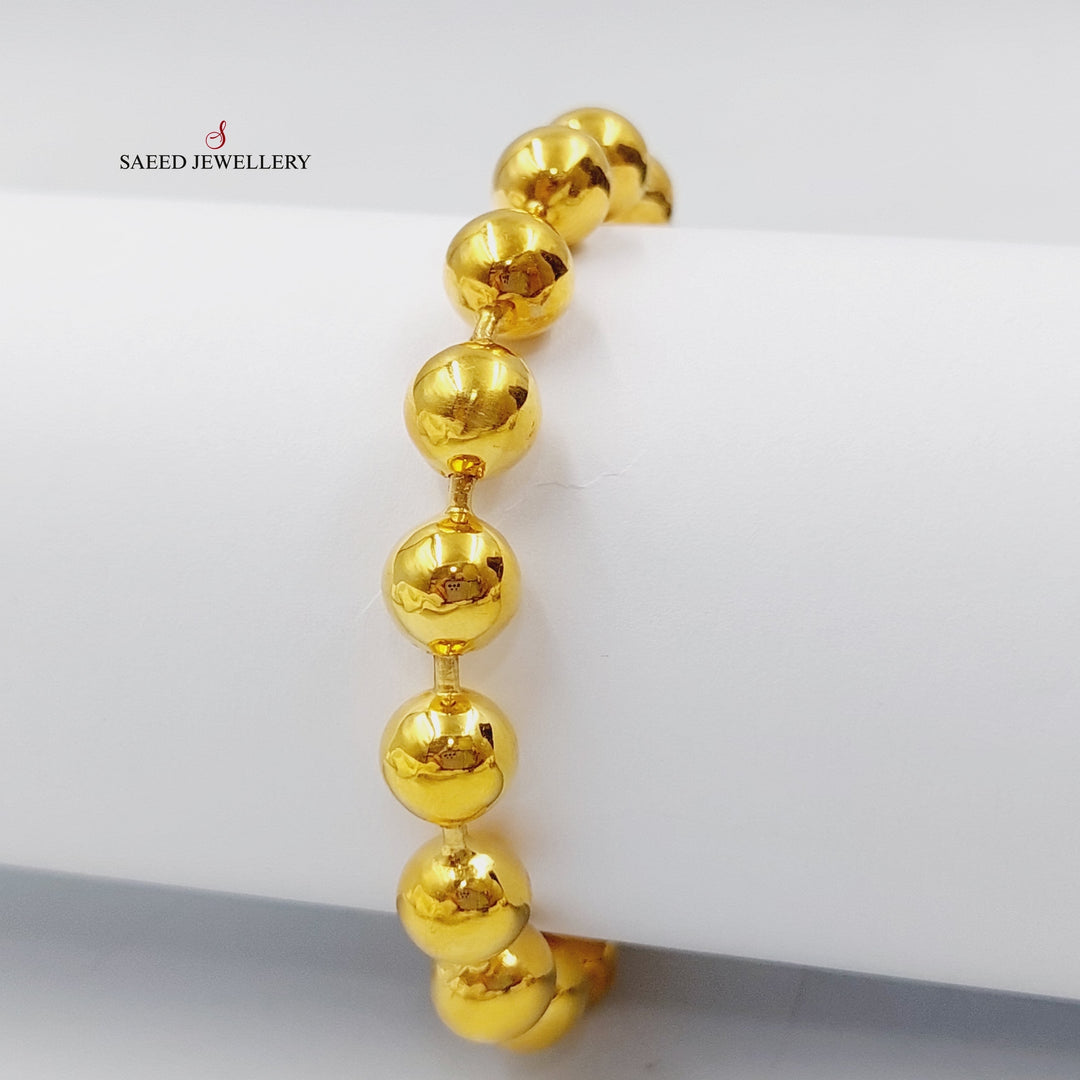 Luxury Bead Bracelet Made Of 21K Yellow Gold by Saeed Jewelry-27679