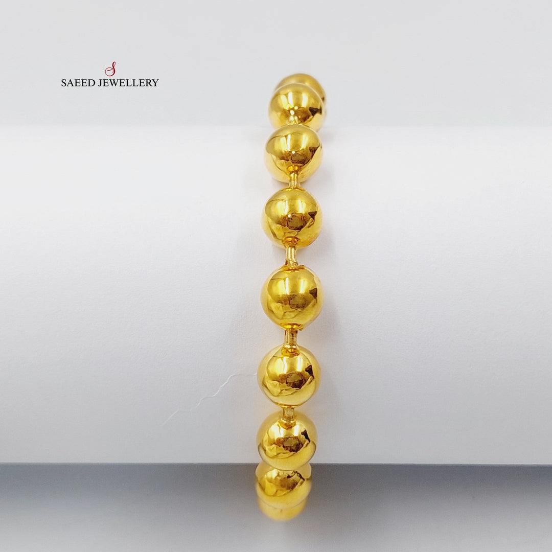 21K Gold Luxury Balls Bracelet by Saeed Jewelry - Image 5