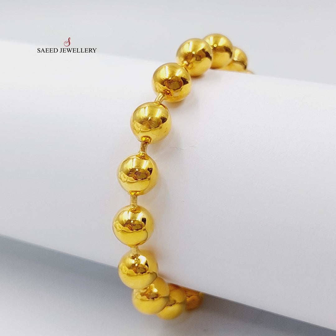 Luxury Bead Bracelet Made Of 21K Yellow Gold by Saeed Jewelry-27679