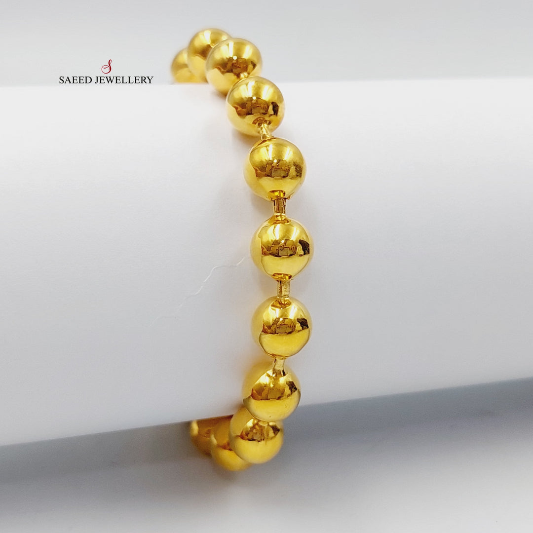 Luxury Bead Bracelet Made Of 21K Yellow Gold by Saeed Jewelry-27679