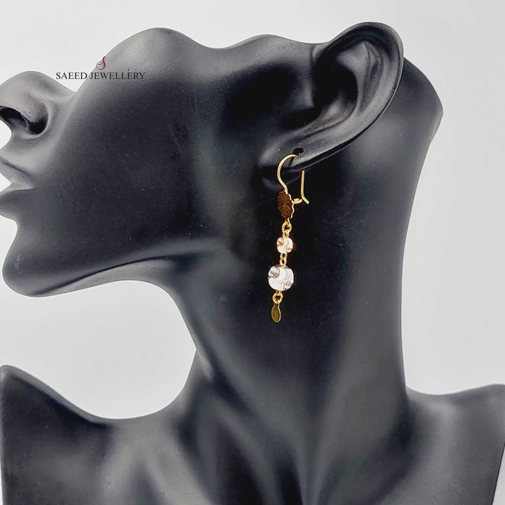 21K Gold Luxury Balls Earrings by Saeed Jewelry - Image 3