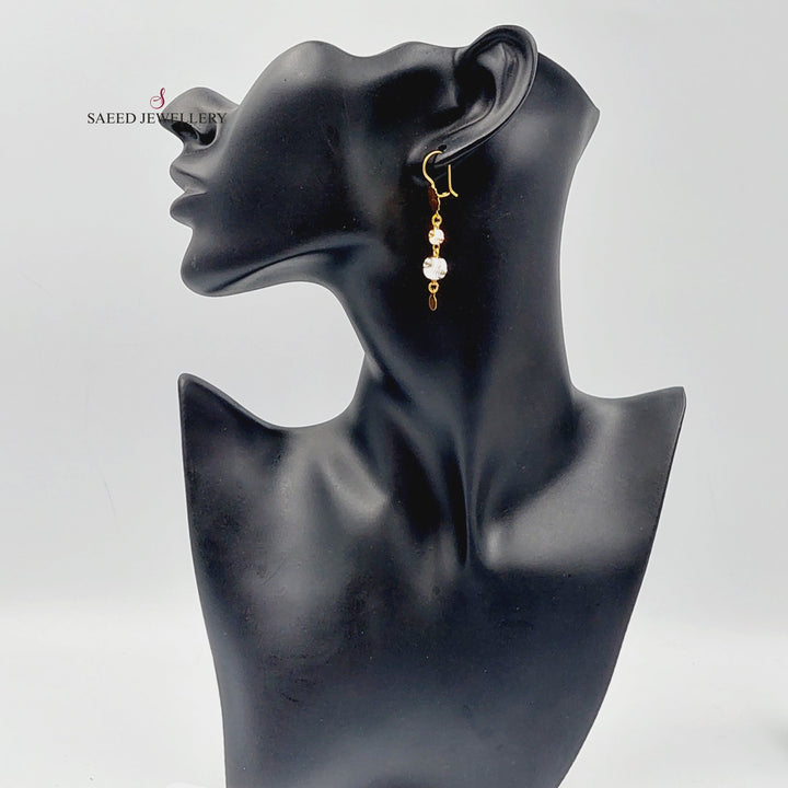Luxury Bead Earrings Made Of 21K Colored Gold by Saeed Jewelry-27724