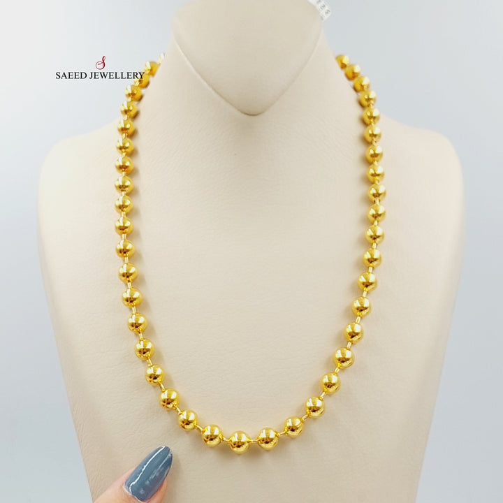 21K Gold Luxury Balls Necklace by Saeed Jewelry - Image 2