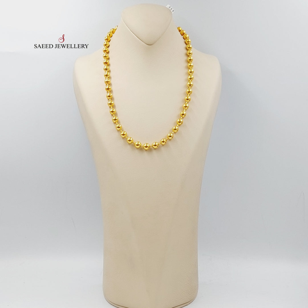 21K Gold Luxury Balls Necklace by Saeed Jewelry - Image 3