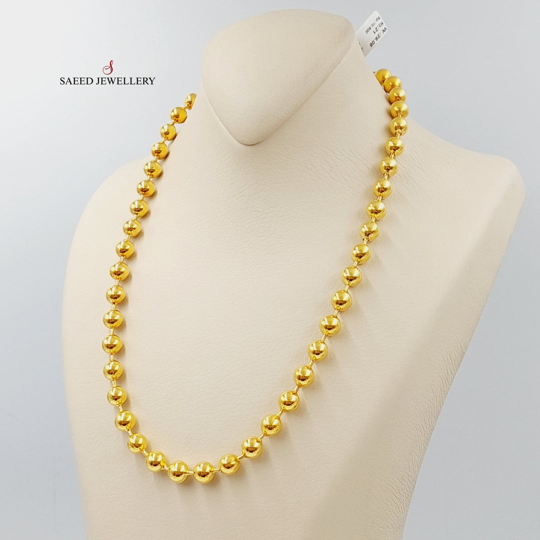 21K Gold Luxury Balls Necklace by Saeed Jewelry - Image 4
