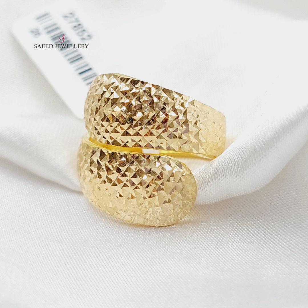 21K Gold Luxury CNC Ring by Saeed Jewelry - Image 2