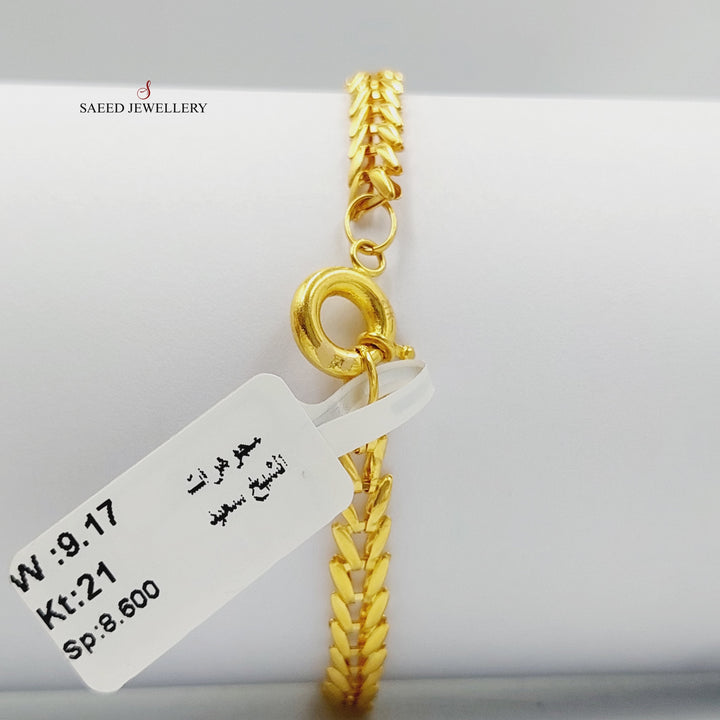 21K Gold Luxury Cuban Links Bracelet by Saeed Jewelry - Image 3