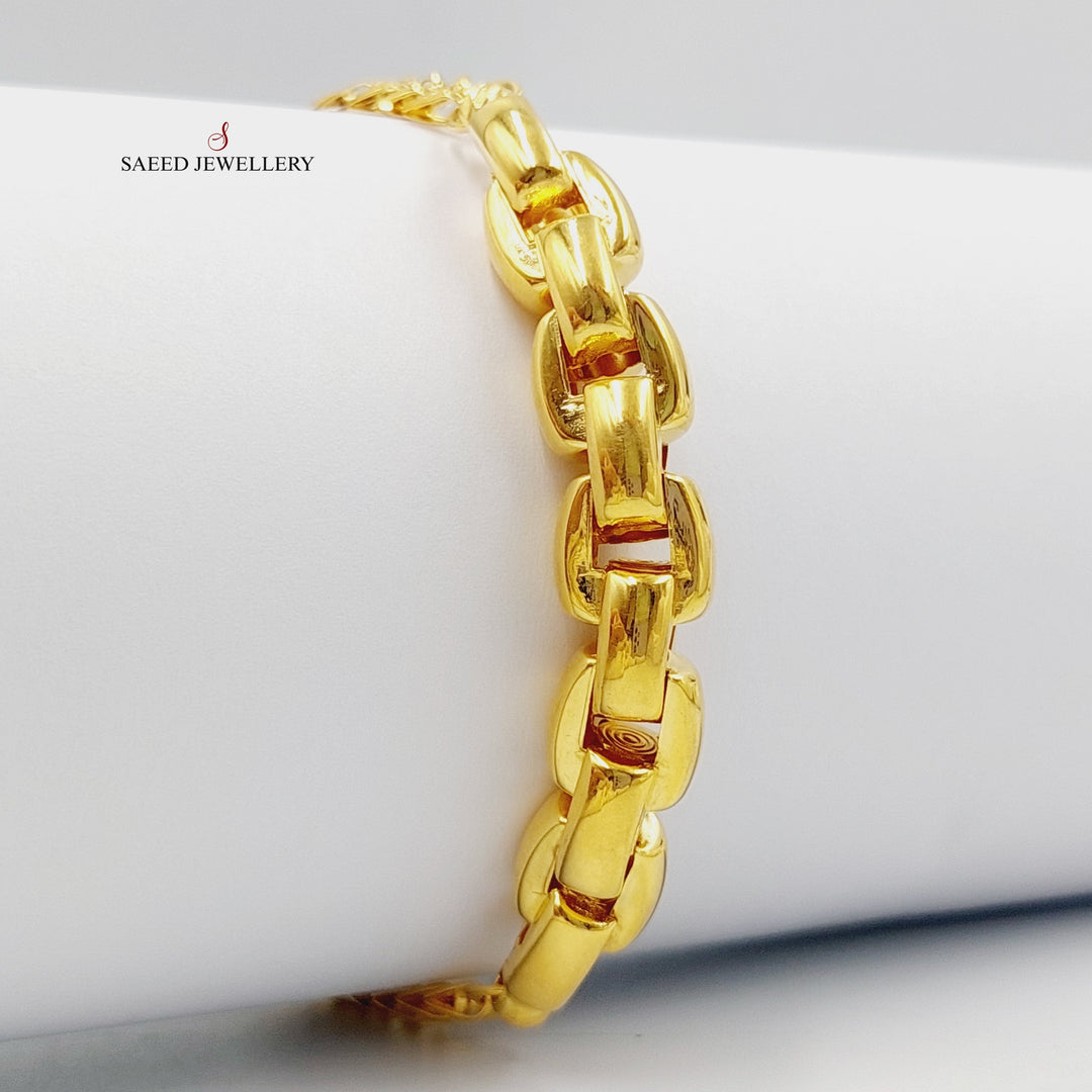 21K Gold Luxury Cuban Links Bracelet by Saeed Jewelry - Image 4