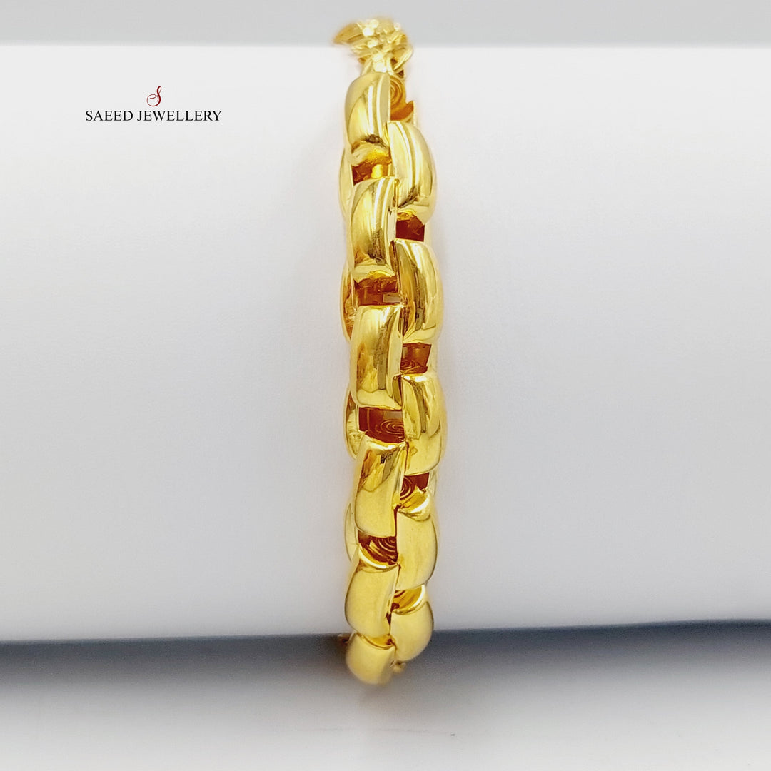 21K Gold Luxury Cuban Links Bracelet by Saeed Jewelry - Image 5