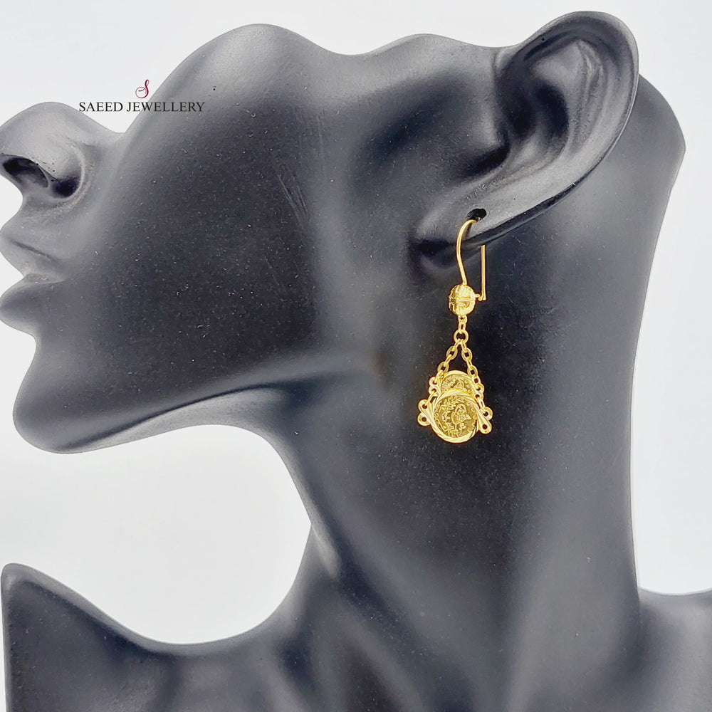 Luxury Eighths Earrings Made Of  21K Yellow Gold by Saeed Jewelry-27412