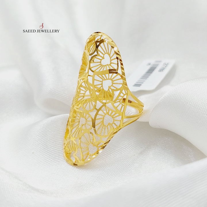 21K Gold Luxury Heart Ring by Saeed Jewelry - Image 1