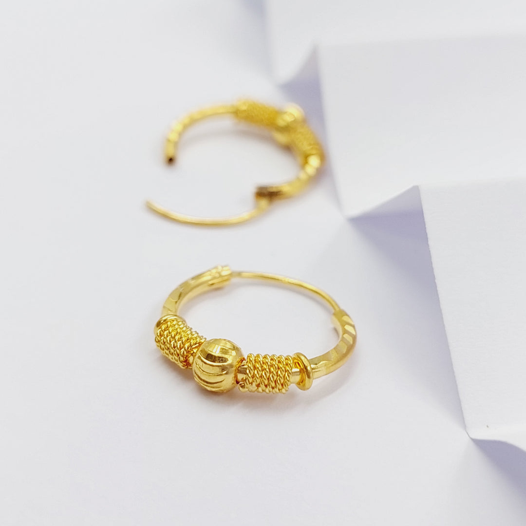 21K Gold Luxury Hoop Earrings by Saeed Jewelry - Image 6