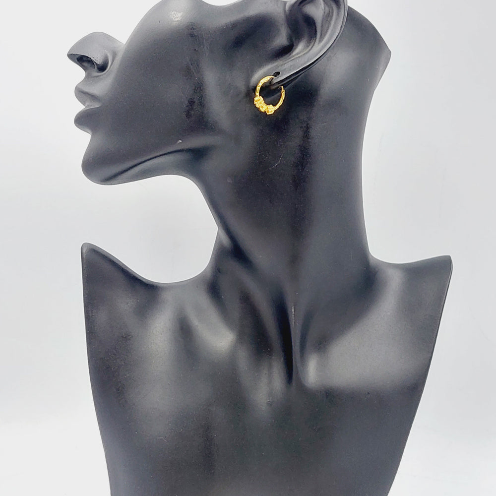 Luxury Hoop Earrings Made Of 21K Yellow Gold by Saeed Jewelry-28337