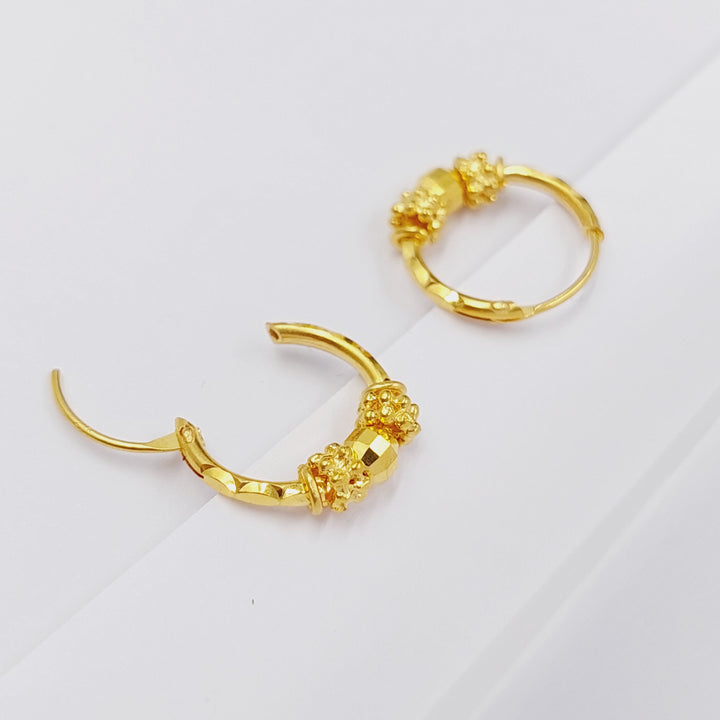 21K Gold Luxury Hoop Earrings by Saeed Jewelry - Image 7