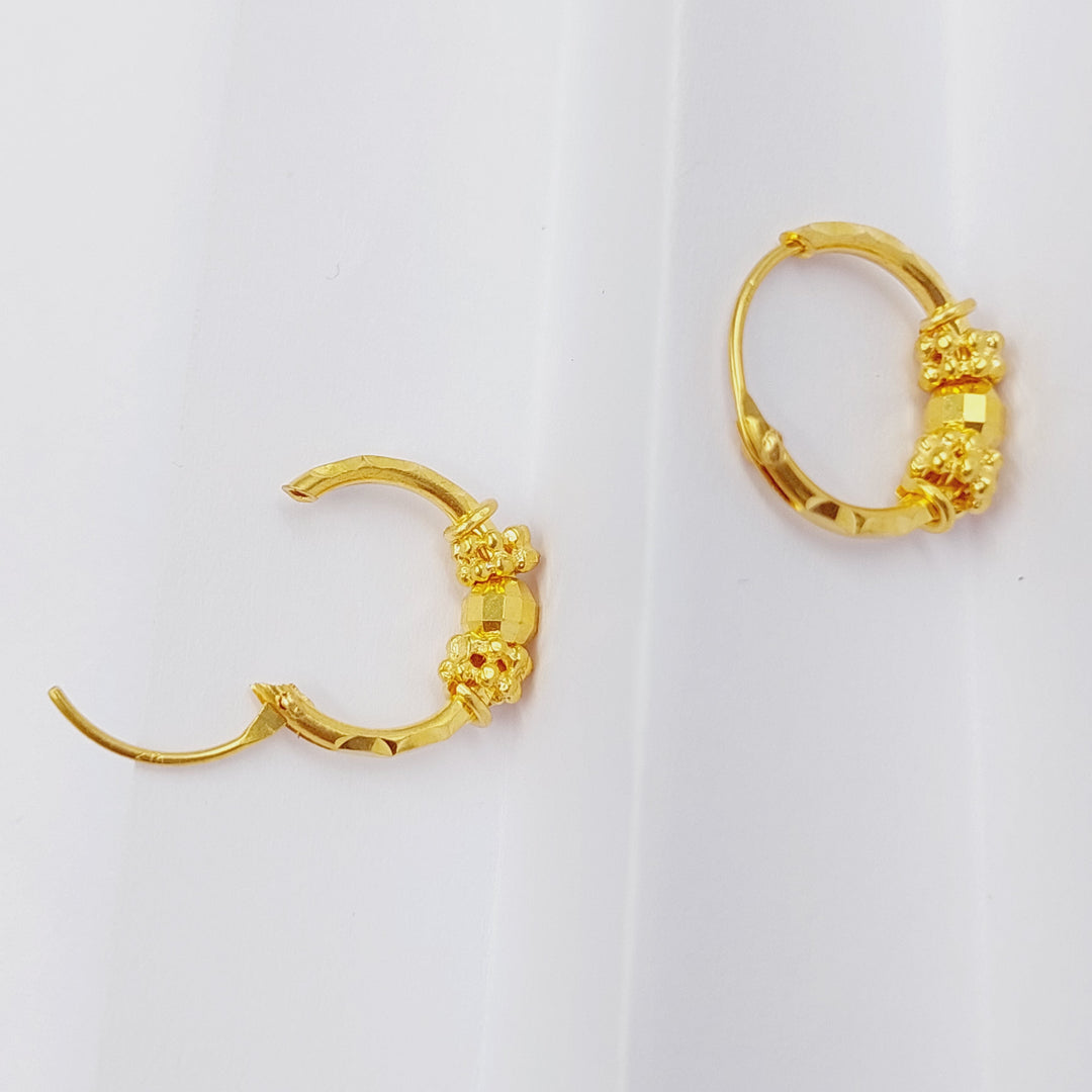 21K Gold Luxury Hoop Earrings by Saeed Jewelry - Image 8