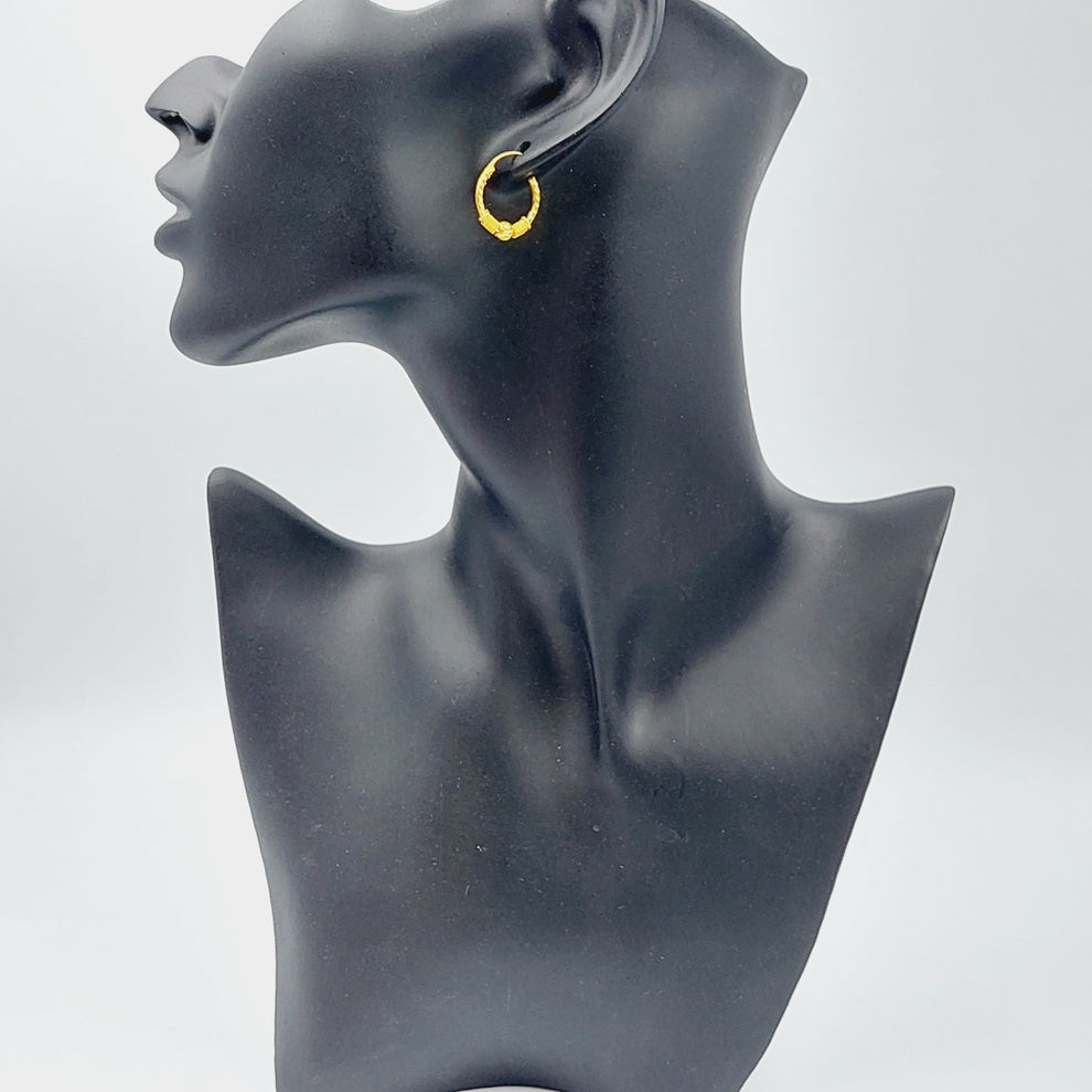 Luxury Hoop Earrings Made Of 21K Yellow Gold by Saeed Jewelry-28338