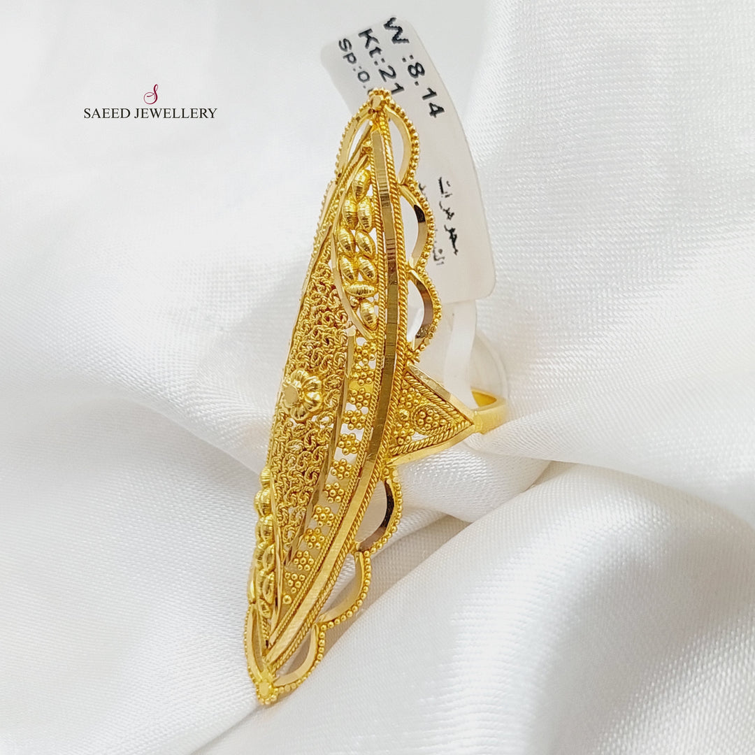 21K Gold Luxury Indian Ring by Saeed Jewelry - Image 3