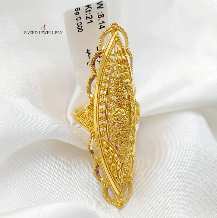 21K Gold Luxury Indian Ring by Saeed Jewelry - Image 4