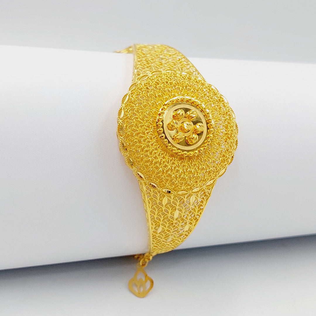 21K Gold Luxury Kuwaiti Bracelet by Saeed Jewelry - Image 1