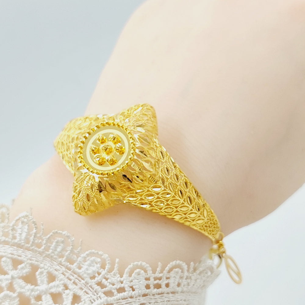 Luxury Kuwaiti Bracelet Made Of 21K Yellow Gold by Saeed Jewelry-27760