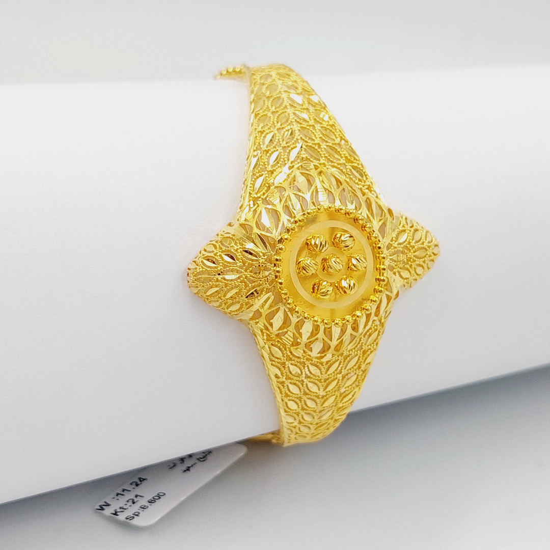 21K Gold Luxury Kuwaiti Bracelet by Saeed Jewelry - Image 7