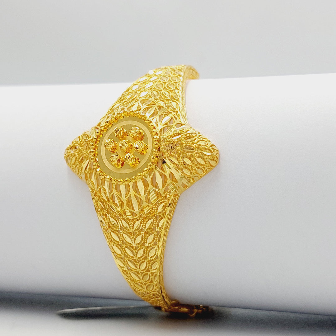 21K Gold Luxury Kuwaiti Bracelet by Saeed Jewelry - Image 1