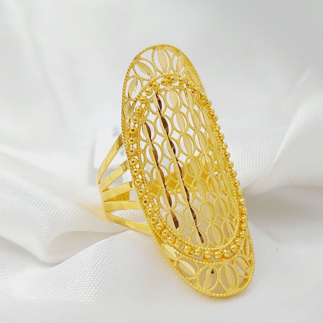 Luxury Kuwaiti Ring Made Of 21K Yellow Gold by Saeed Jewelry-27770