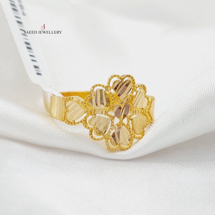 21K Gold Luxury Leaf Ring by Saeed Jewelry - Image 6