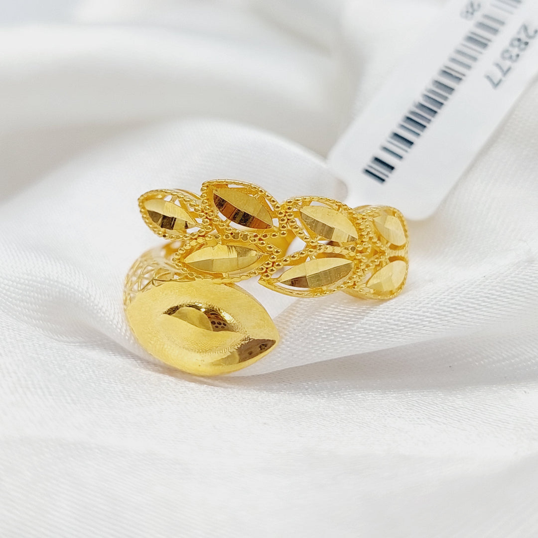 Luxury Leaf Ring Made Of 21K Yellow Gold by Saeed Jewelry-28377