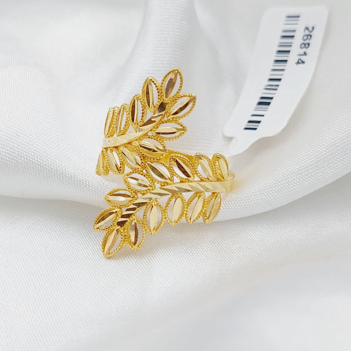Luxury Leaf Ring Made Of K Yellow Gold by Saeed Jewelry-28449
