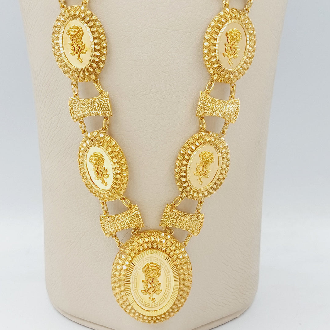 21K Gold Luxury Ounce Long Necklace by Saeed Jewelry - Image 7