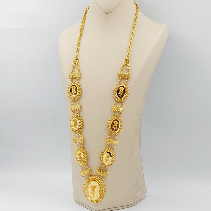 21K Gold Luxury Ounce Long Necklace by Saeed Jewelry - Image 6