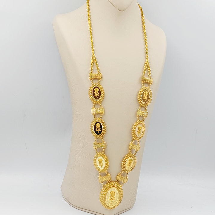 21K Gold Luxury Ounce Long Necklace by Saeed Jewelry - Image 8