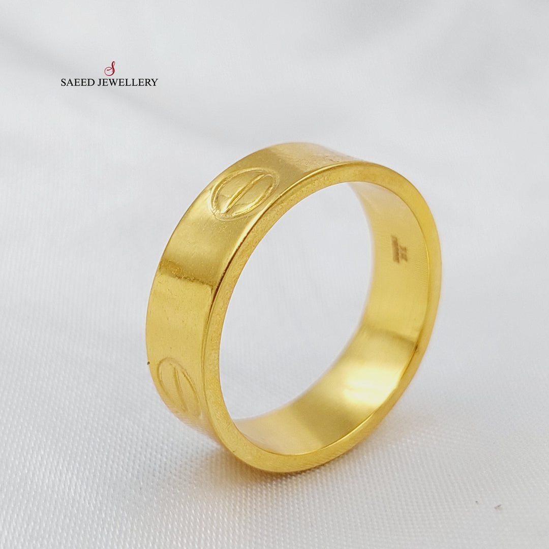 21K Gold Luxury Plain Wedding Ring by Saeed Jewelry - Image 5