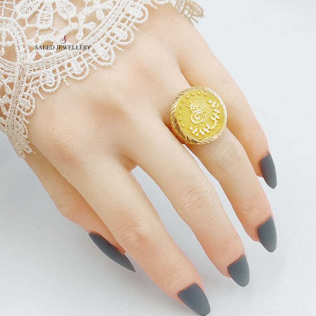 21K Gold Luxury Rashadi Ring by Saeed Jewelry - Image 6