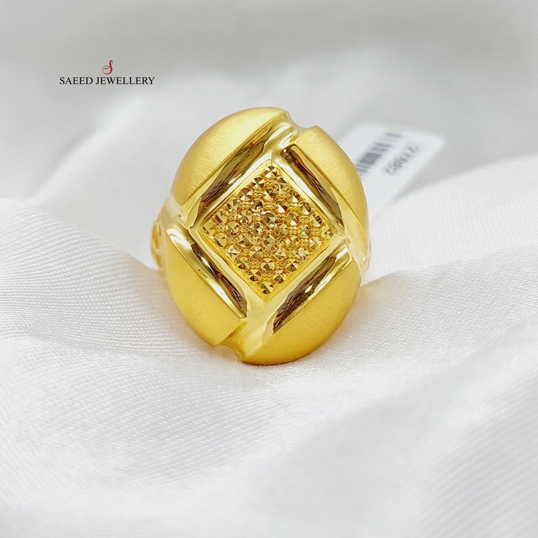 21K Gold Luxury Ring by Saeed Jewelry - Image 2