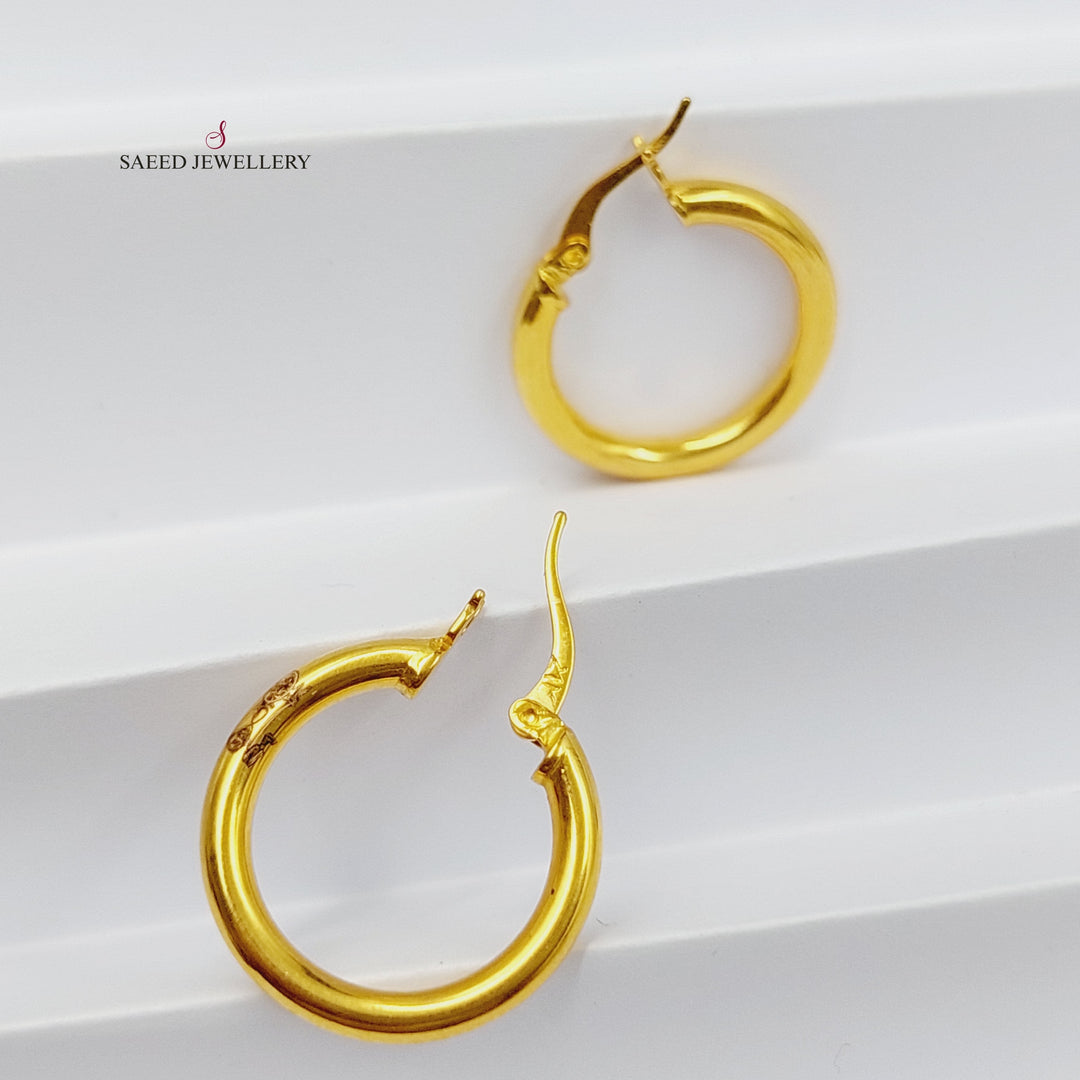 21K Gold Luxury Hoop Earrings by Saeed Jewelry - Image 4