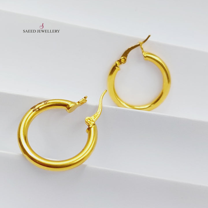 21K Gold Luxury Hoop Earrings by Saeed Jewelry - Image 5