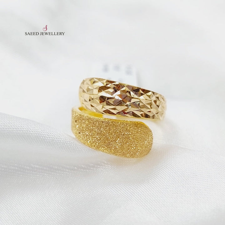 21K Gold Luxury Sanded Ring by Saeed Jewelry - Image 1