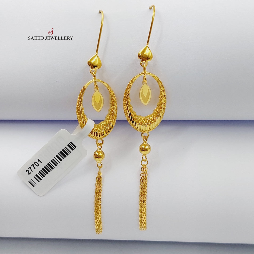 Luxury Tears Earrings Made Of 21K Yellow Gold by Saeed Jewelry-27701