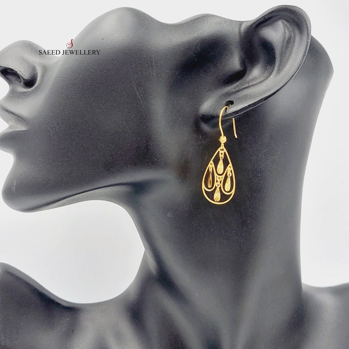 Luxury Tears Earrings Made Of 21K Yellow Gold by Saeed Jewelry-27702