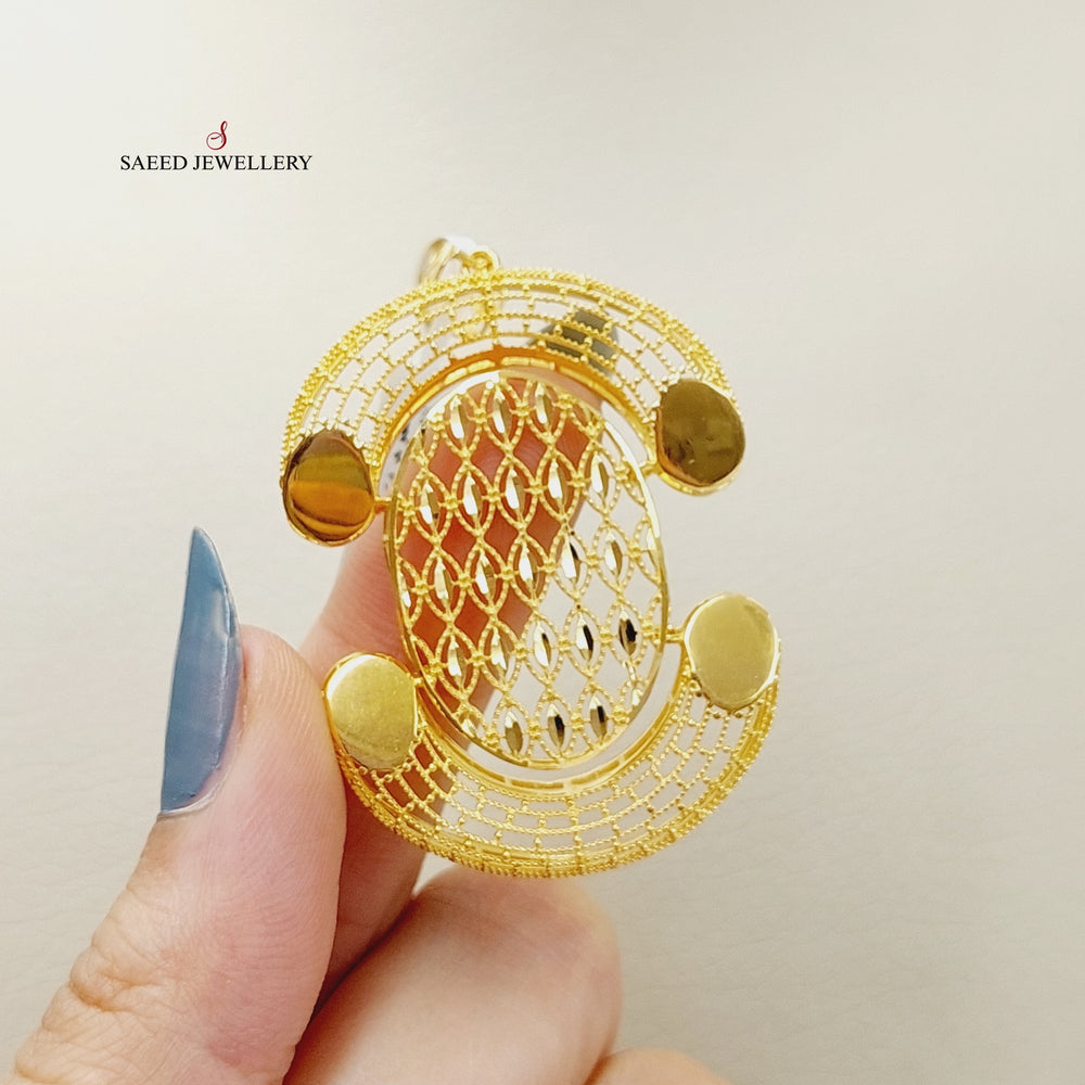 21K Gold Luxury Turkish Pendant by Saeed Jewelry - Image 2