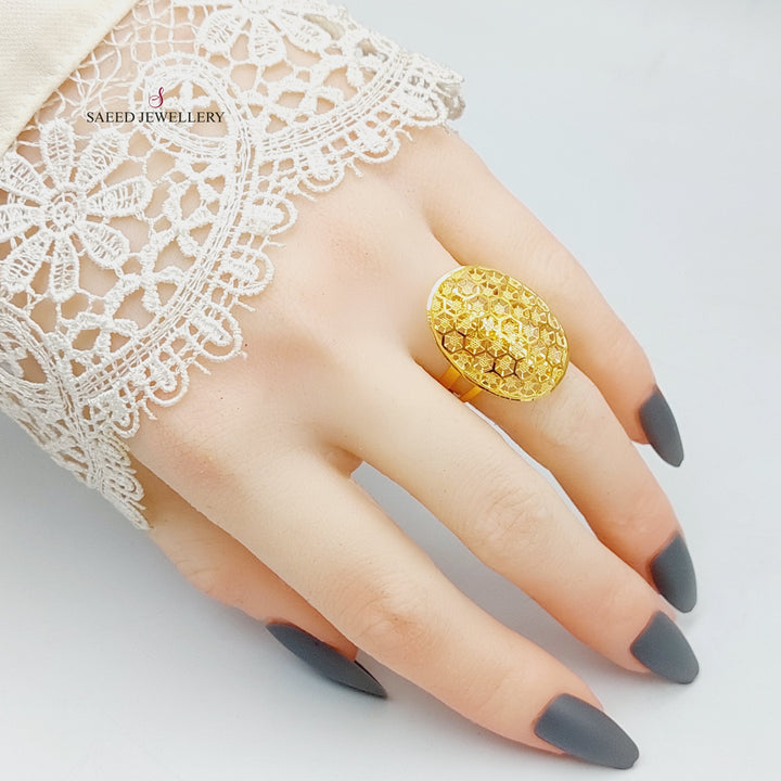 21K Gold Luxury Turkish Ring by Saeed Jewelry - Image 2