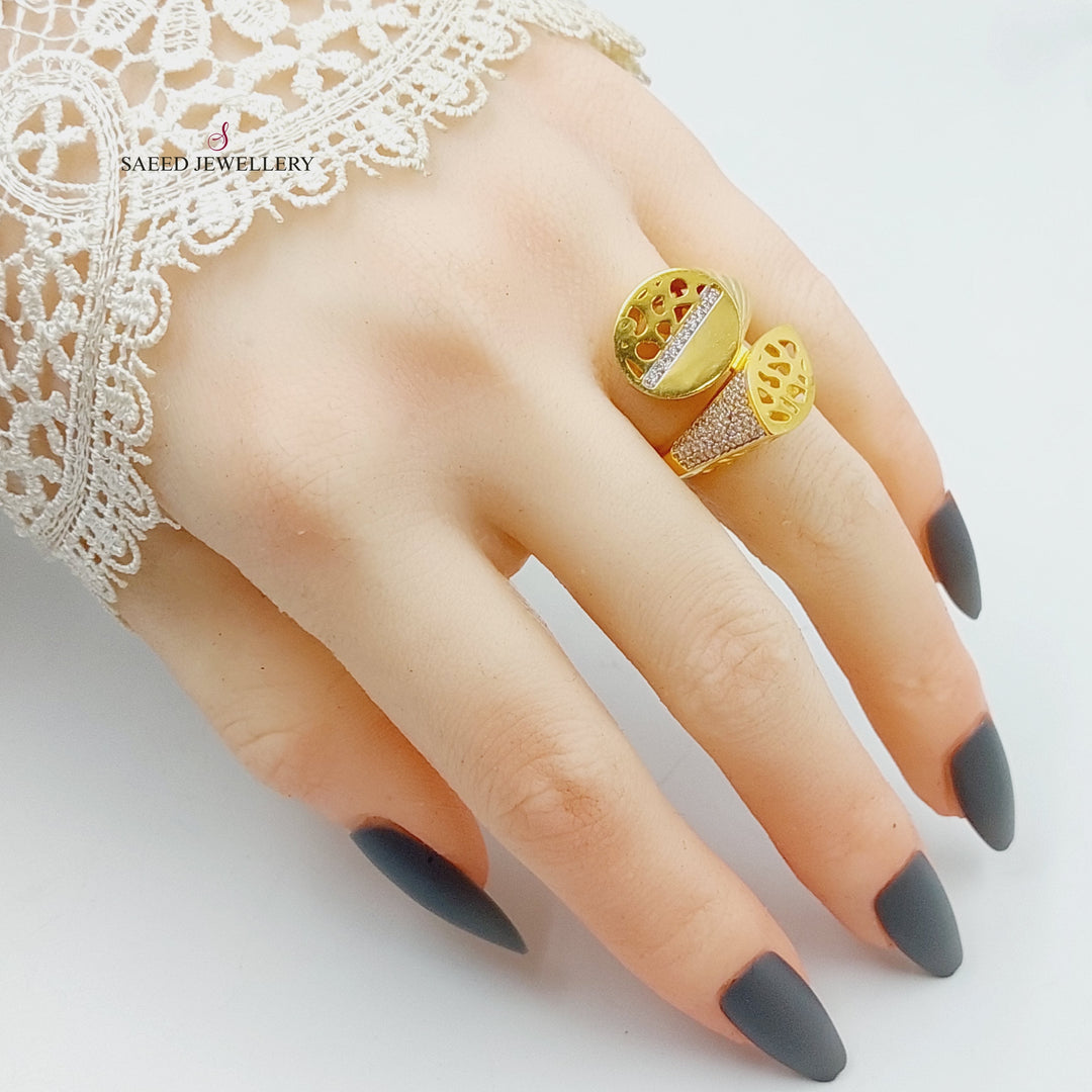 Luxury Turkish Ring Made Of 21K Yellow Gold by Saeed Jewelry-27652