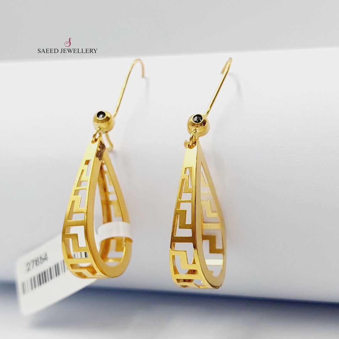 21K Gold Luxury Virna Earrings by Saeed Jewelry - Image 4