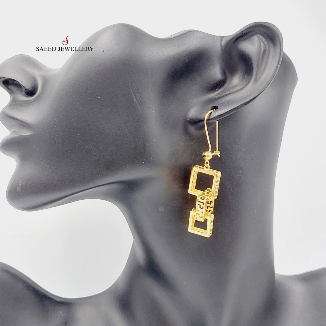 21K Gold Luxury Virna Earrings by Saeed Jewelry - Image 7