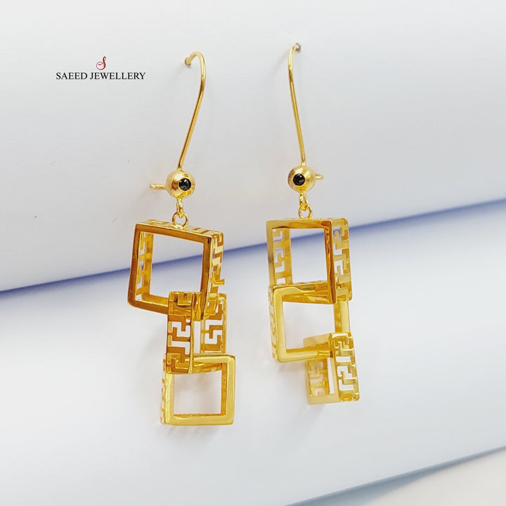 21K Gold Luxury Virna Earrings by Saeed Jewelry - Image 6